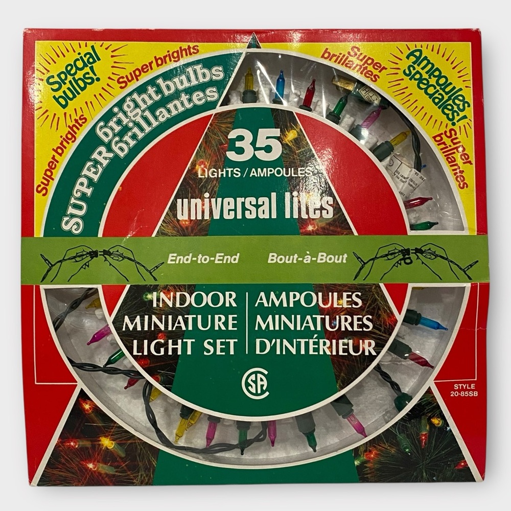 Vintage Christmas Tree Lights Universal Lites Super Bright